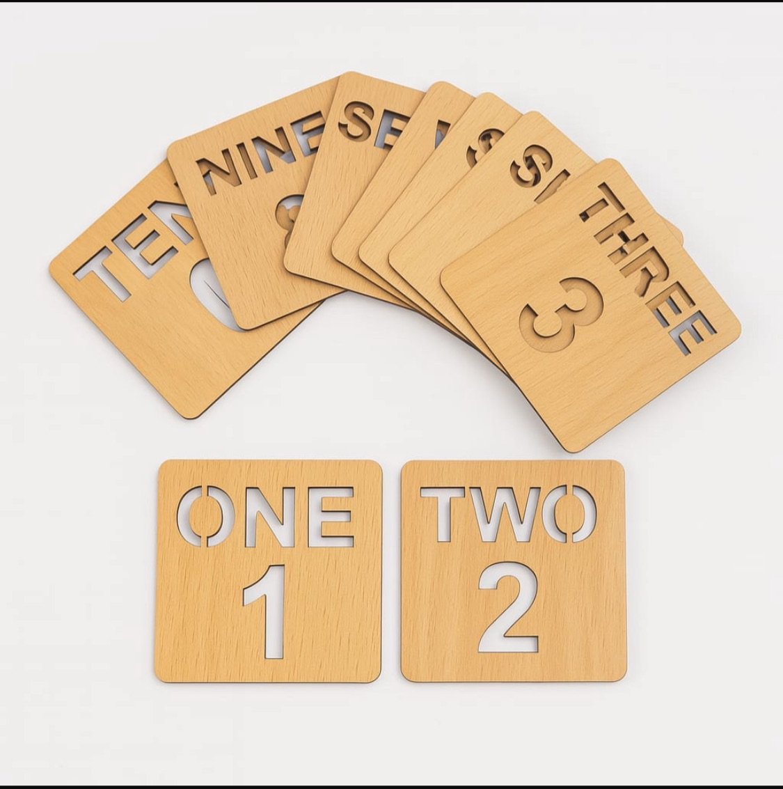 Puzzle Wooden Urdu, English Alphabet & Numbers Stencils Set