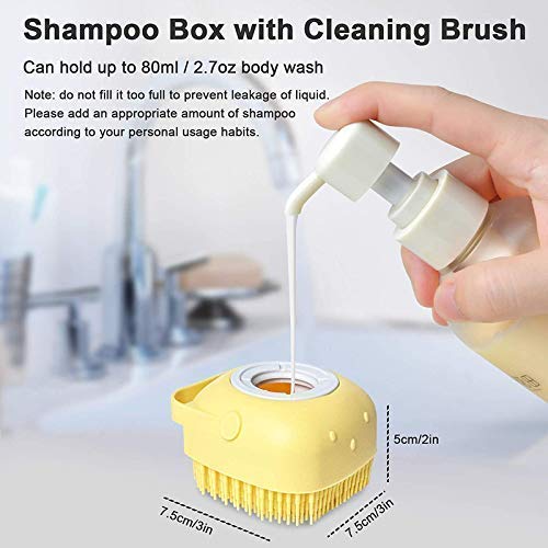 Silicone Massage Bath Brush Liquid Soap Dispenser
