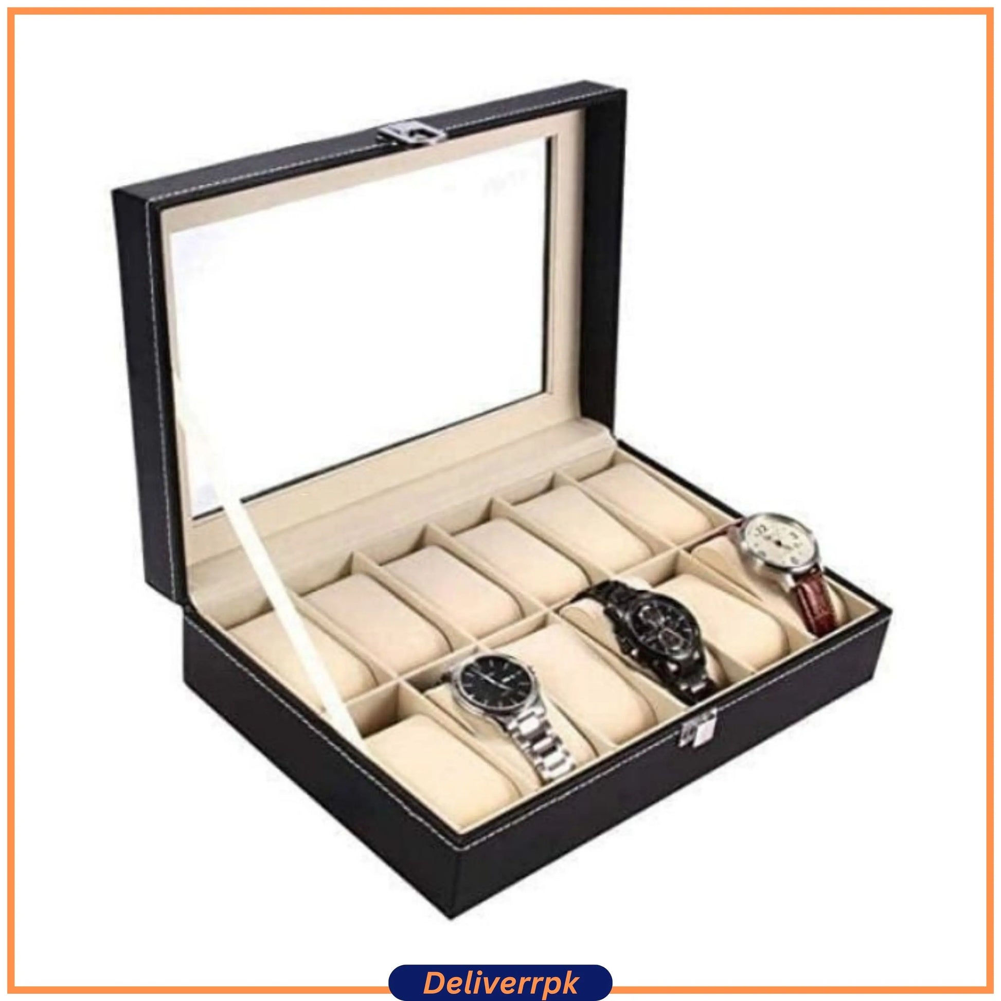12 Slots Watch Organizer Deliverr.pk