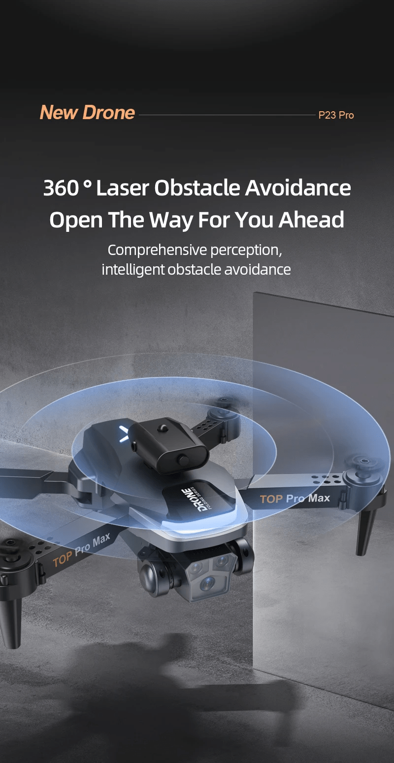 P23 Pro Intelligent Obstacle Avoiding Drone - Foldable Drone - Toynix