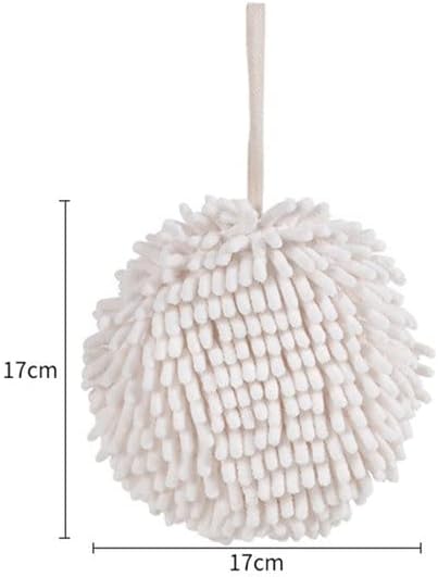 Bathroom Chenille Hand Towels Wipe Hand Towel Ball Kitchen with Hanging Loops Quick Dry Soft Absorbent Microfiber Towels - Deliverrpk