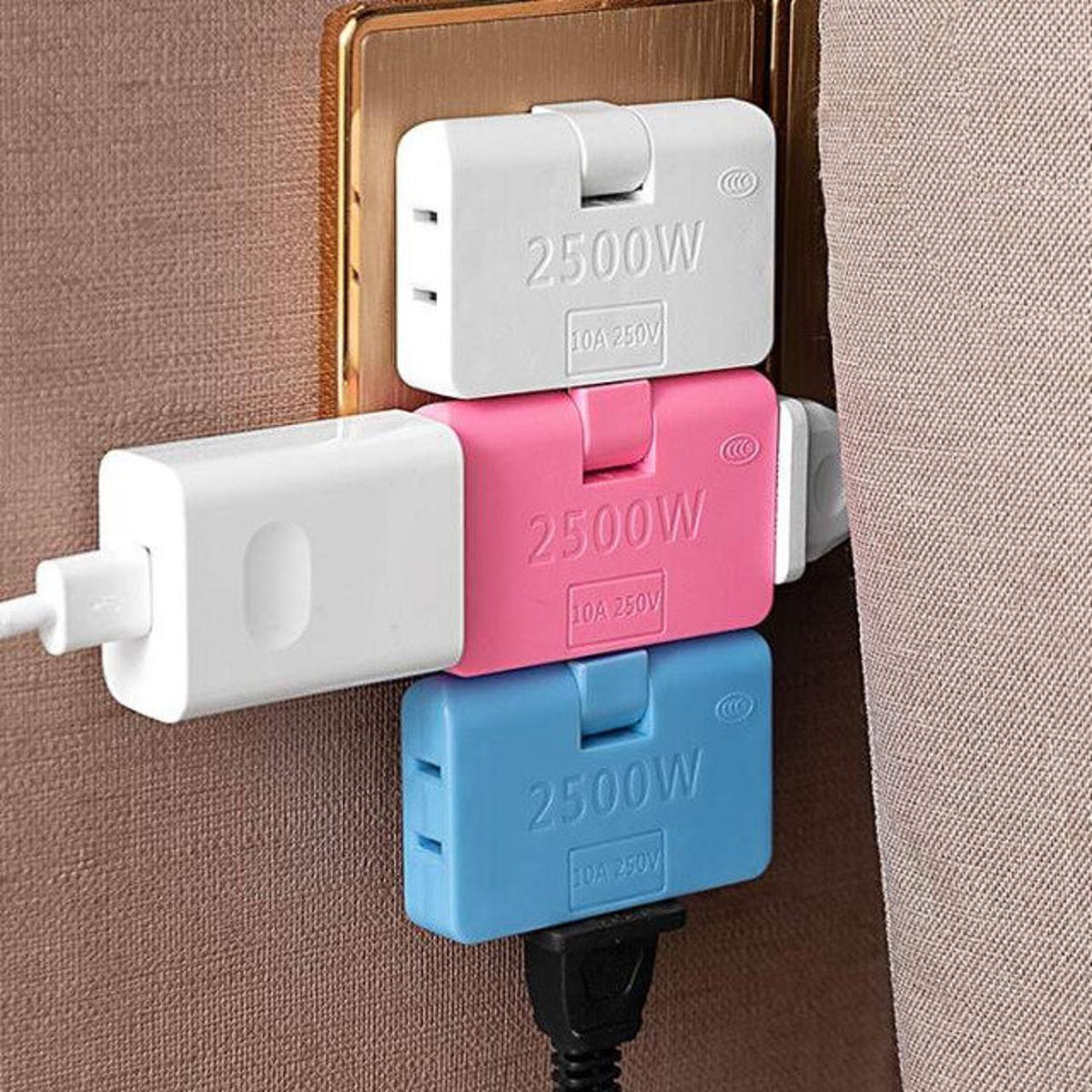 Rotatable Socket Converter 2500W One In Three 180 Degree Extension Plug US Multi Plug Mini Slim Wireless Outlet Adapter - Deliverrpk