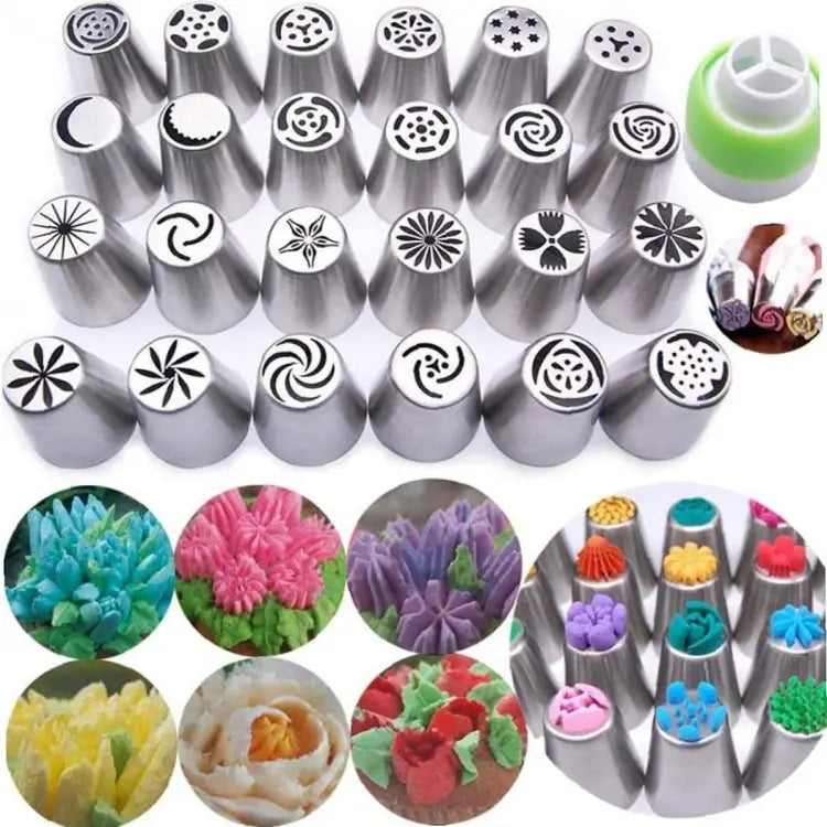 10pc/set Cake Mold Tips Steel Stainless 12pcs Russian Icing Piping Nozzle Tools
