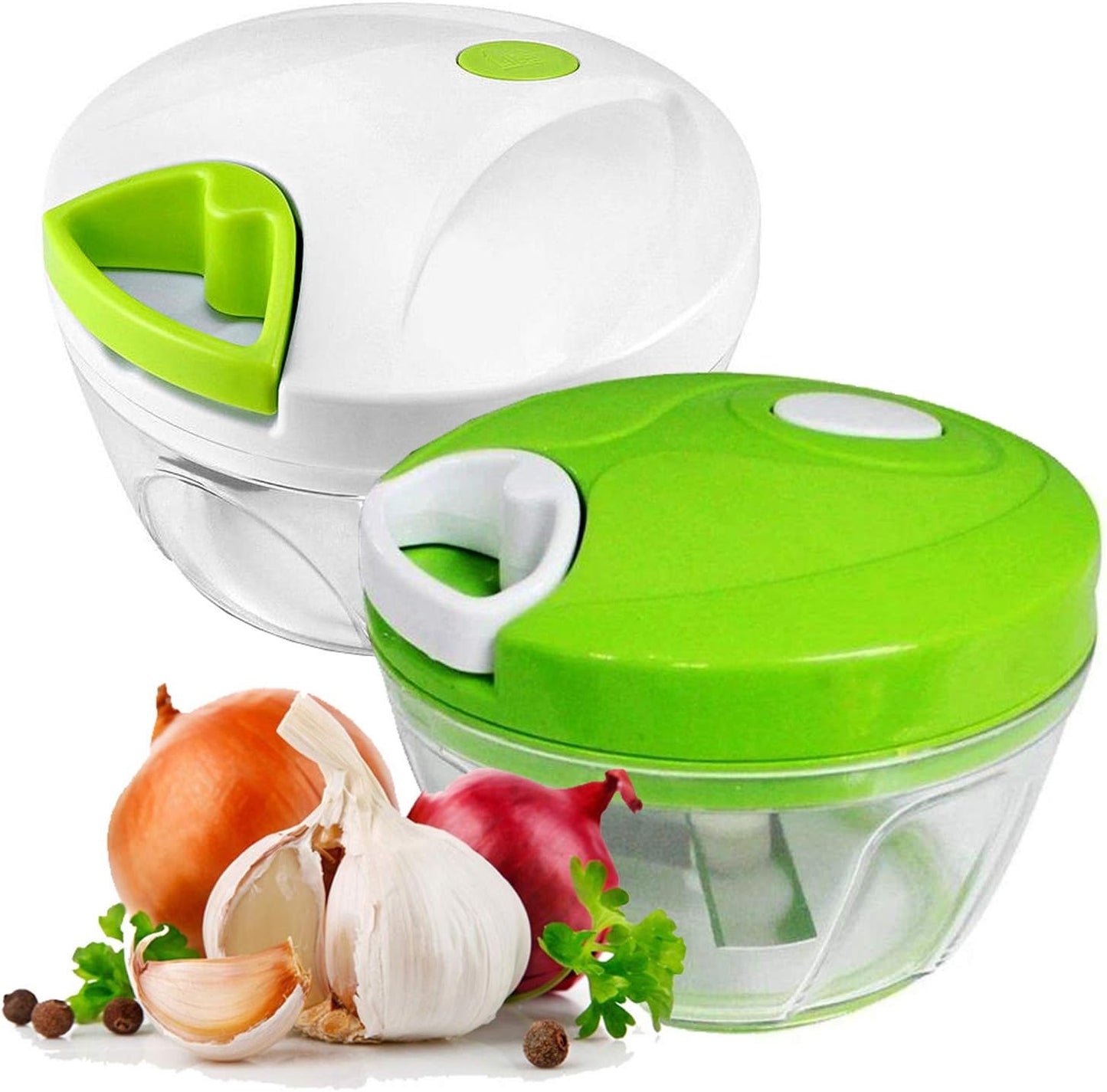 Mini Speedy Chopper Manual Hand Pull Vegetable & Meat Mini Turbo Cutter - Deliverrpk
