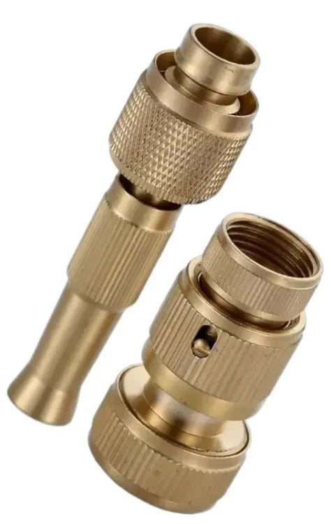 Water Nozzle Garden Spray 4 Mode High Pressure Brass Direct Nozzle Booster Adjustable Hose Nozzle Garden Brass Spray Nozzle Hose Nozzle Spray Adapter - Deliverrpk