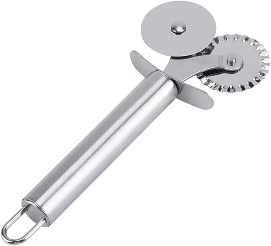 Double Wheel Pizza Cutter Wheel design is great for smooth and accurate cutting, good looking pizza tool.