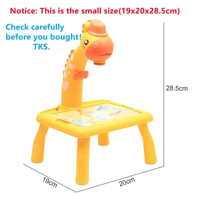 3 In 1 Kids Painting Drawing Activity Kit Projector Table (Random Color) - Toynix