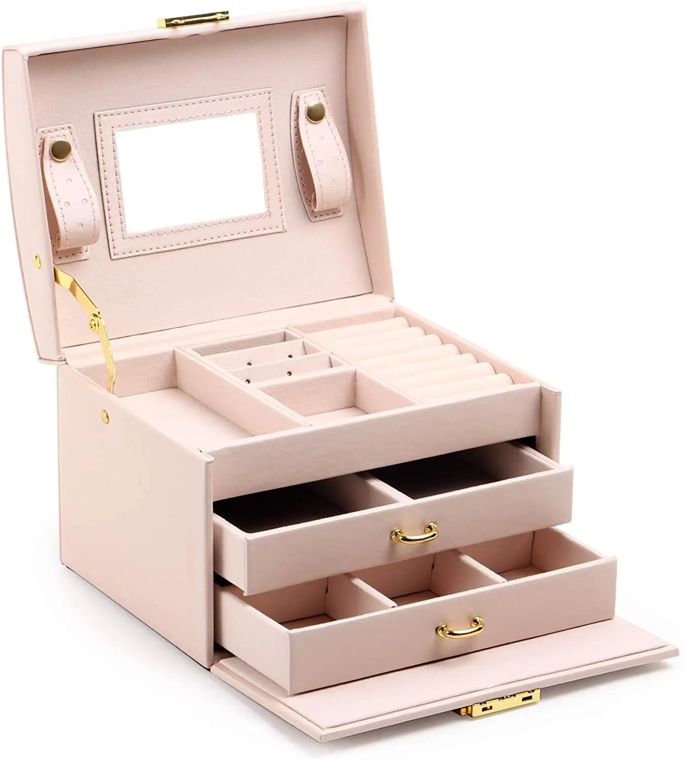 3-layer Jewelry Organizer Box with Lock deliverrPK