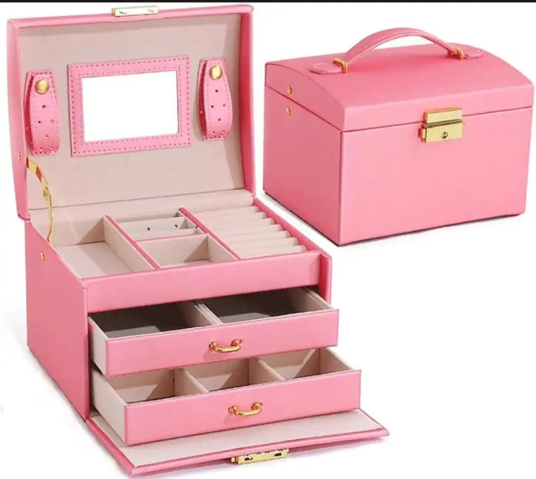 3-layer Jewelry Organizer Box with Lock deliverrPK