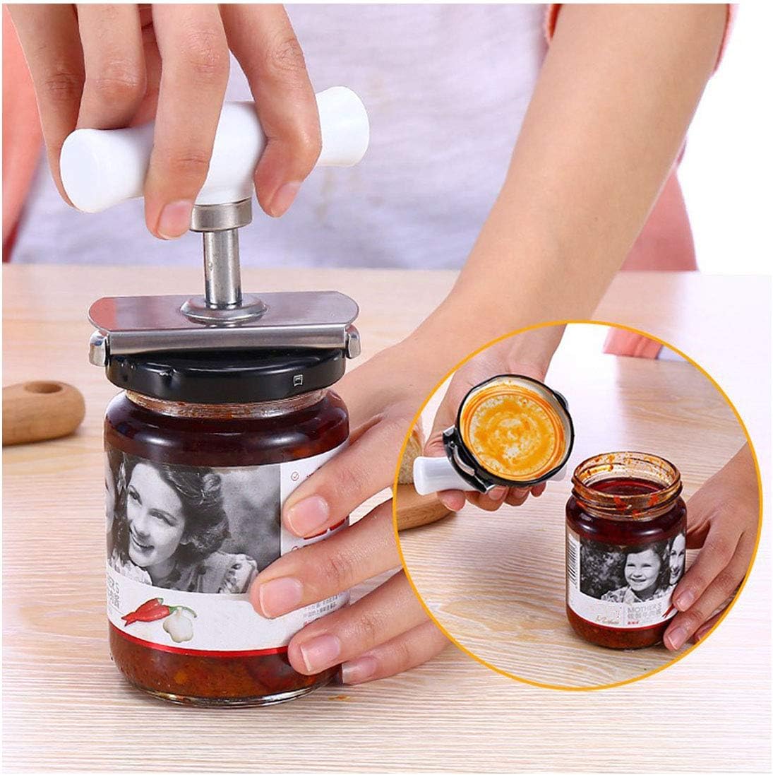Adjustable Multi-function Bottle Cap Opener Stainless Steel Lids Off Jar Opener Labor-saving Screw Can Opener for Kitchen Gadget - Deliverrpk