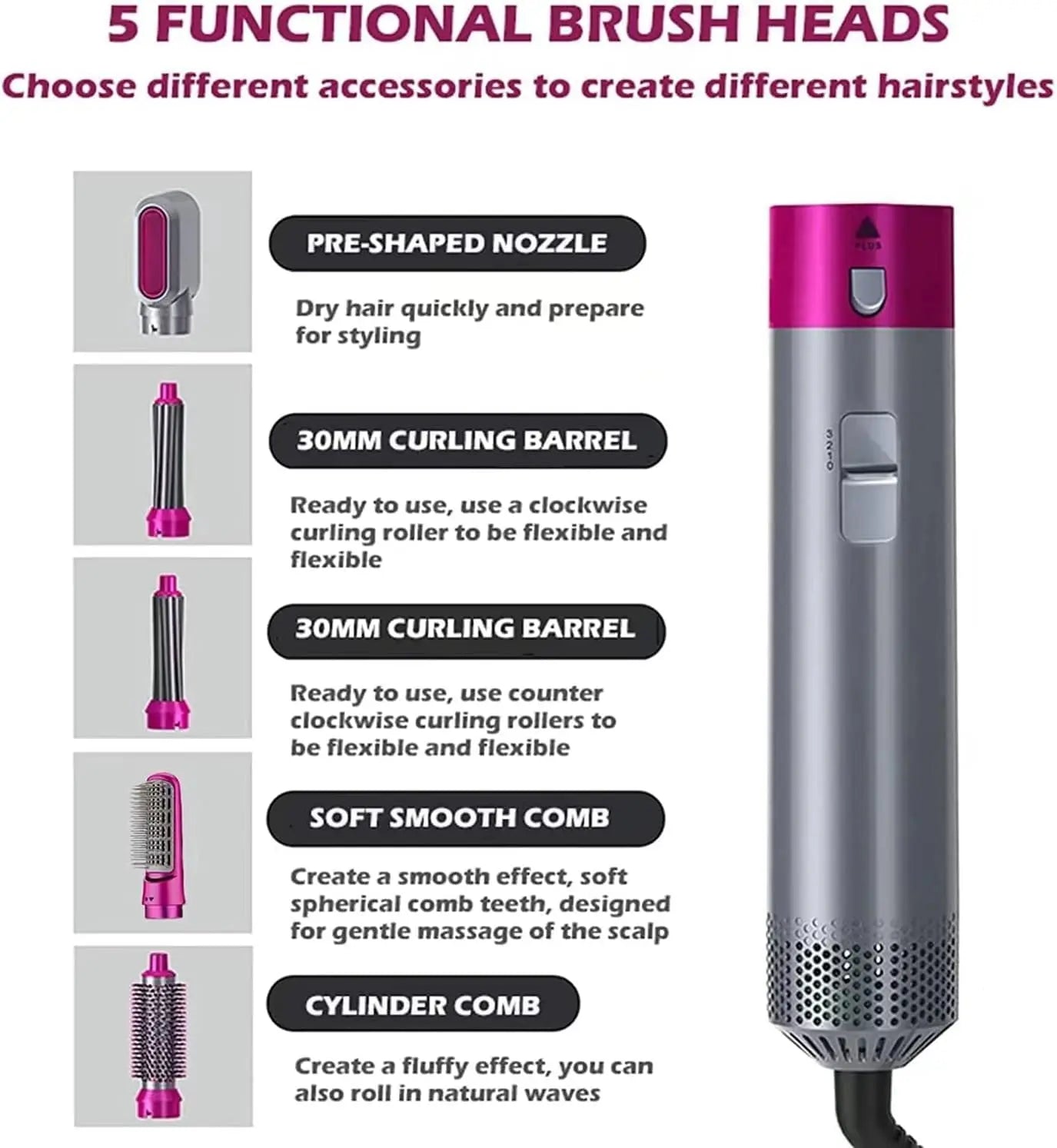5 in 1 Multifunctional Hair Dryer - Deliverrpk