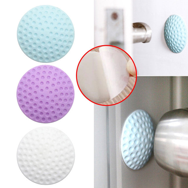 1 Piece Self-Adhesive Golf Design Rubber Pad Door handle Bumper Stopper Furniture Protector Doorknob Pad (MULTI COLOR)