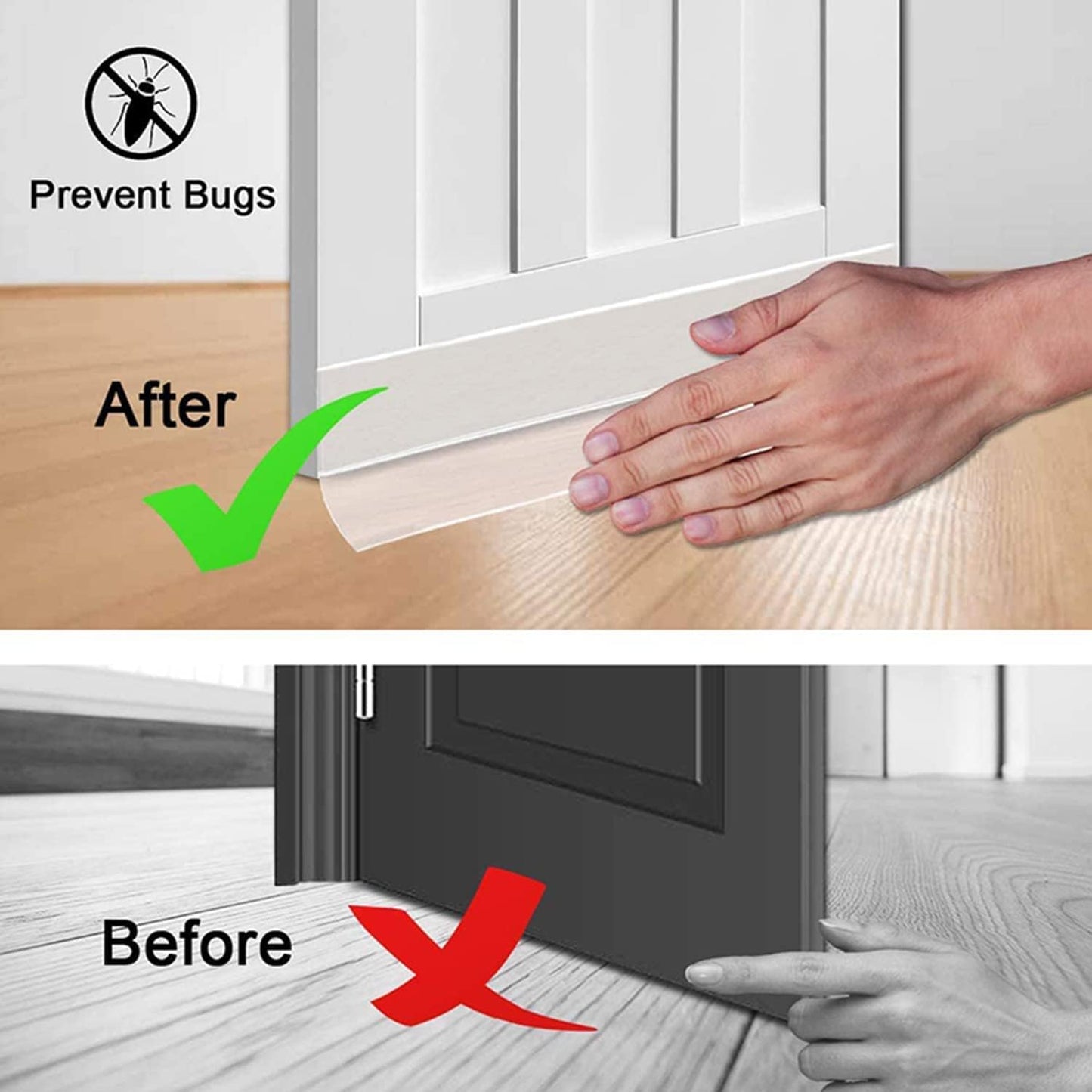 Soundproofing Door Bottom Sealing Silicone Draft Stopper - Deliverrpk