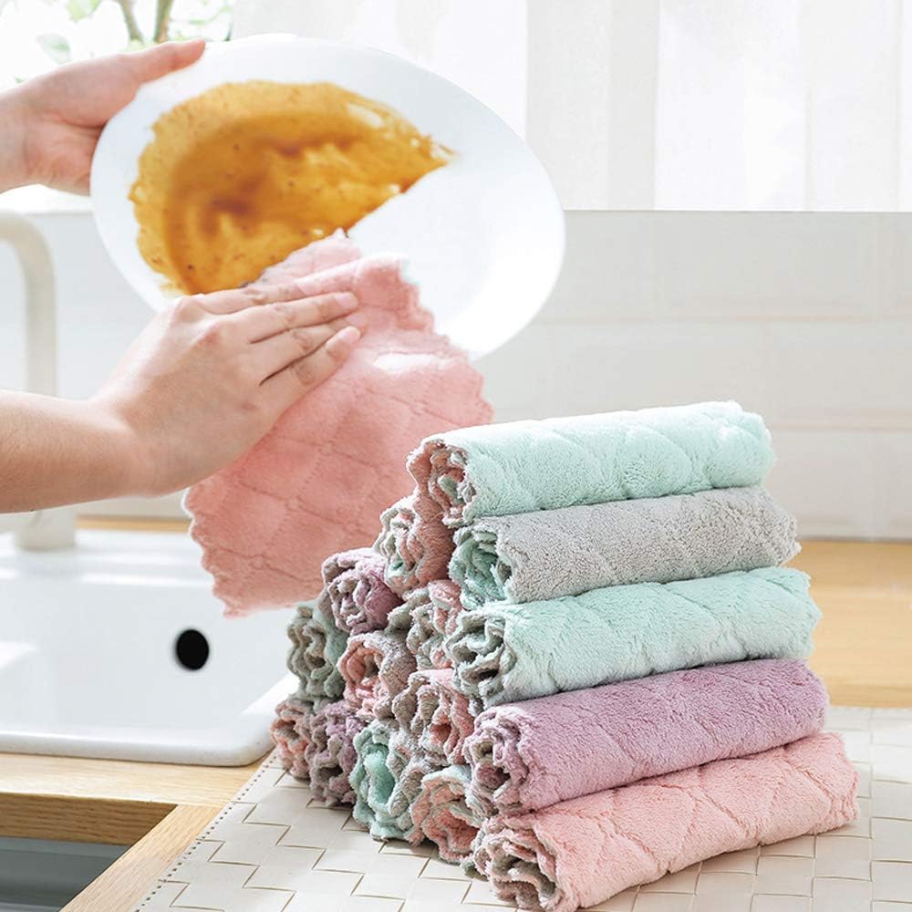 PACK OF 12 Microfiber Cloth Absorbent Washable - Deliverrpk