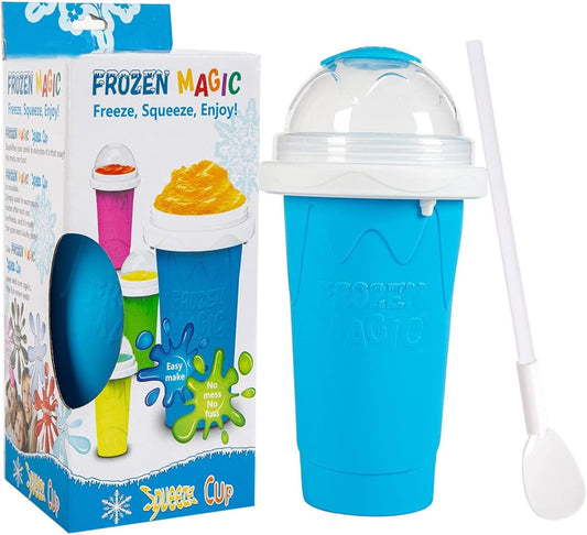 Smoothies Cup Eco-friendly Double Layer Silicone Slushy Ice Cream Maker for Home