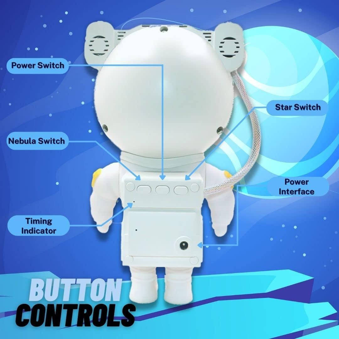 Astronaut Star Projector Galaxy Night Light - Deliverrpk