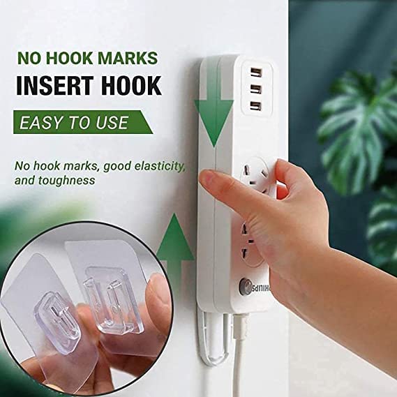 1 Pair Double-sided Adhesive Wall Hooks Suction Cup Hooks stick hook Heavy Duty Sticky Wall & Ceiling & Door Nail Free Clear Hook for Bathroom and Kitchen No Scratch Waterproof and Oilproof Sticker - Deliverrpk