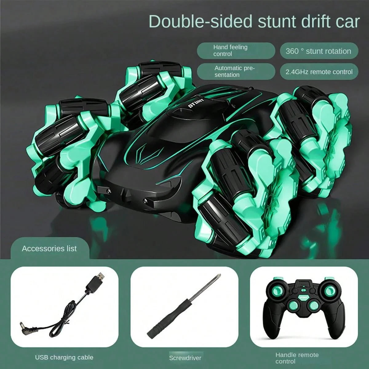 Remote Control Stunt Car | 360° Rotation Drift Car - Toynix