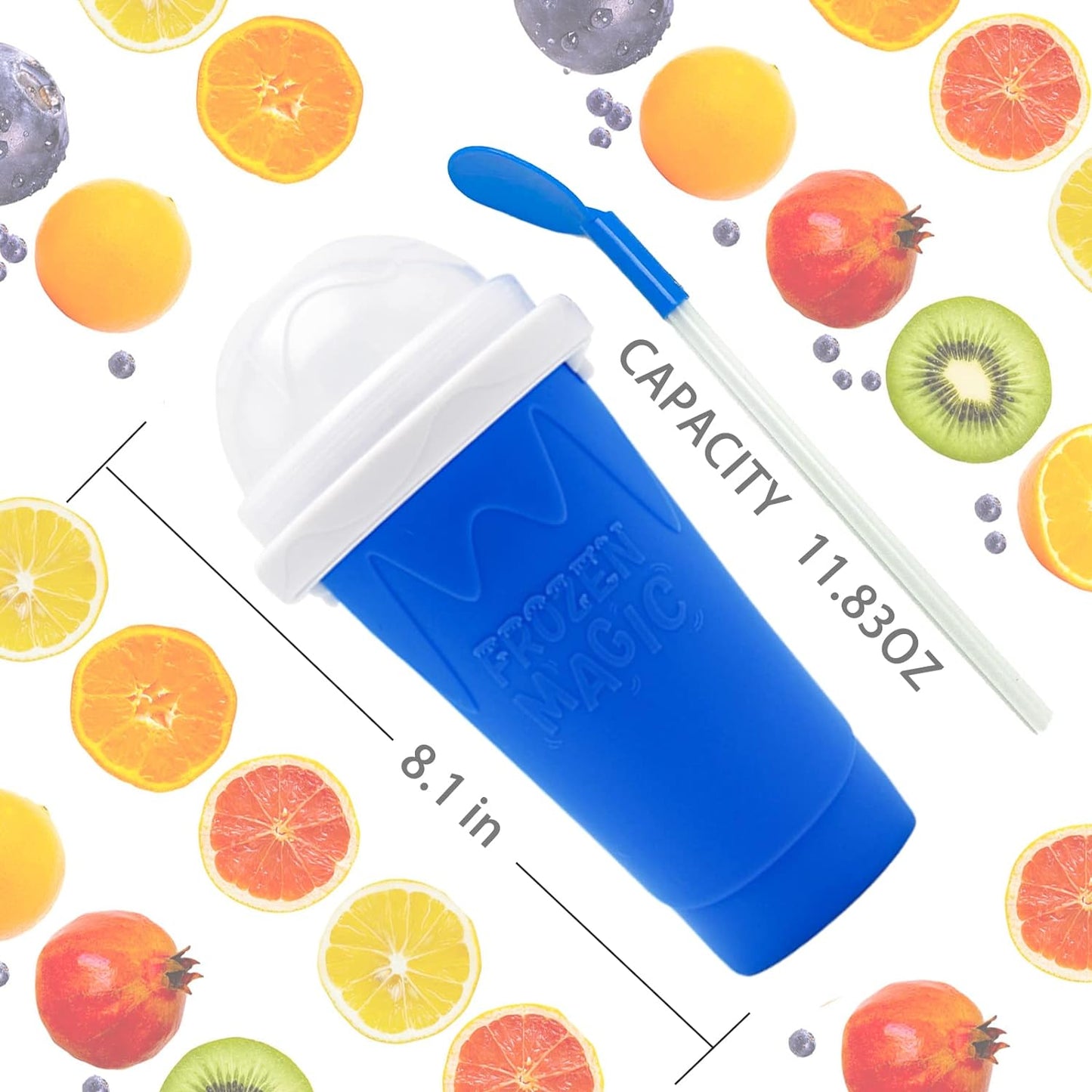 Smoothies Cup Eco-friendly Double Layer Silicone Slushy Ice Cream Maker for Home - Deliverrpk