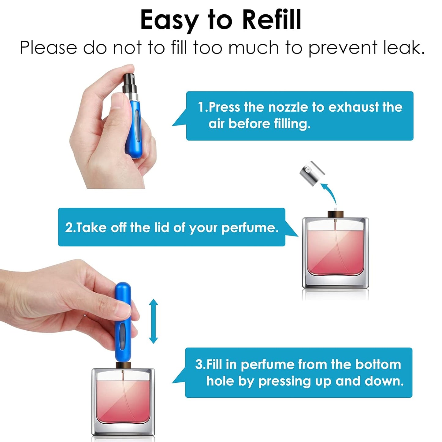 Refillable 5ml Refillable Mini Perfume Spray Bottle Aluminum Spray Atomizer Portable Travel Cosmetic Container Perfume Bottle - Deliverrpk
