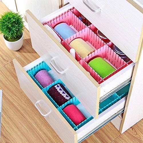 4 X Adjustable Drawer Clapboard Partition Divider Cabinet DIY Storage Organizer - Deliverrpk