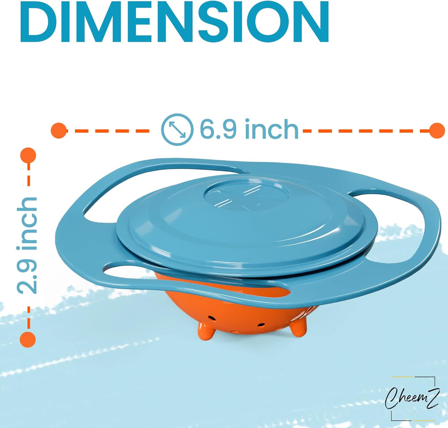 360 Degree Rotate Baby Feeding Gyro Bowl - Deliverrpk