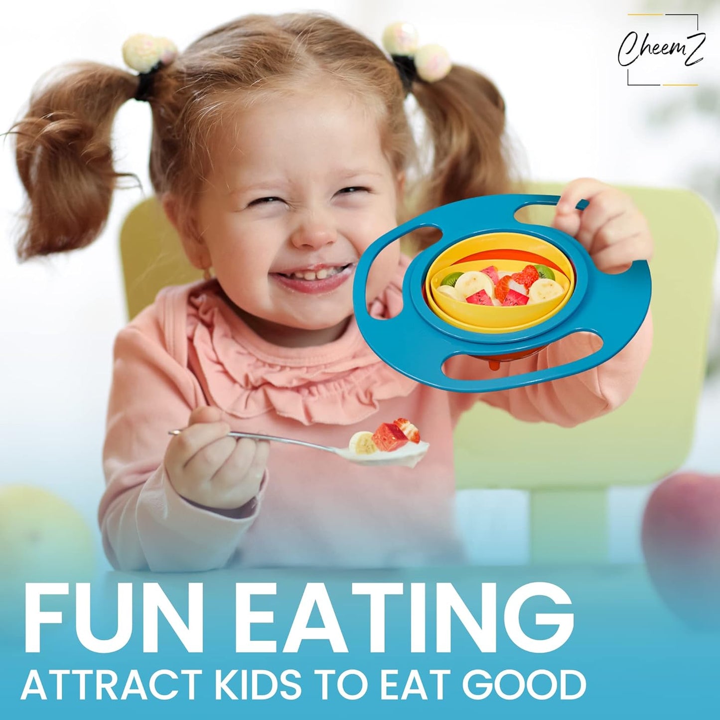 360 Degree Rotate Baby Feeding Gyro Bowl - Deliverrpk