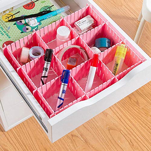 4 X Adjustable Drawer Clapboard Partition Divider Cabinet DIY Storage Organizer - Deliverrpk