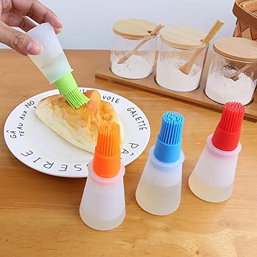 Silicone Cooking Oil Bottle with Basting Brush - Deliverrpk