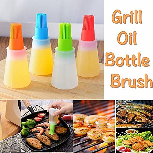 Silicone Cooking Oil Bottle with Basting Brush - Deliverrpk