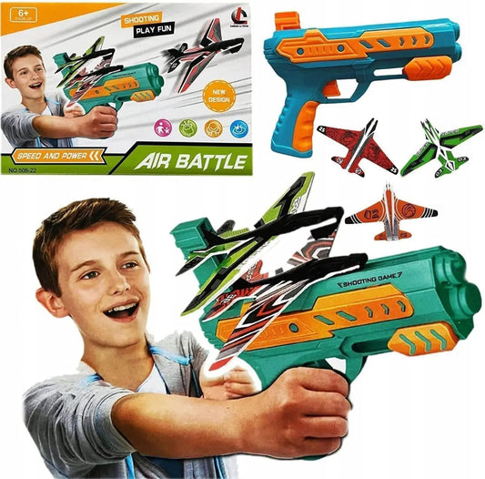 Air Battle Gun 2 In 1 - Flying Launcher - Toynix