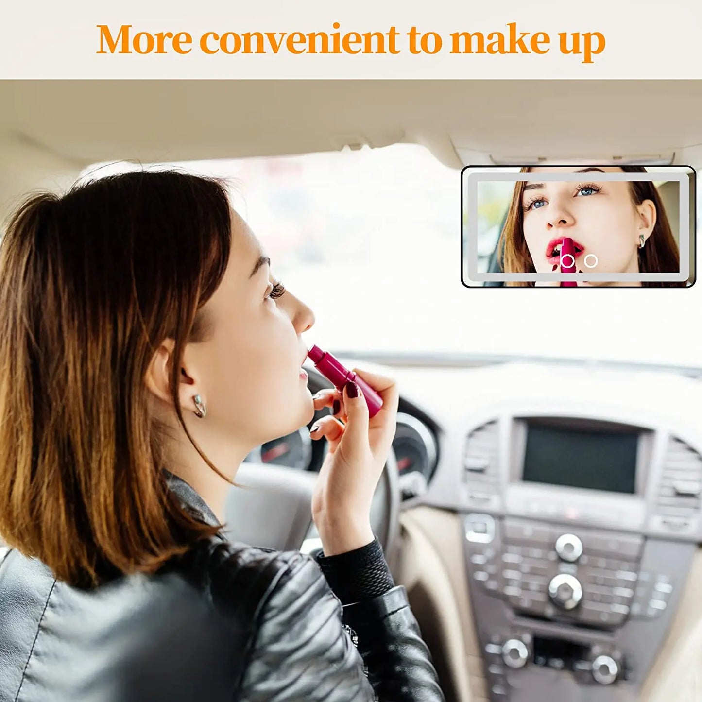 Car Visor Mirror with LED Lights - Deliverrpk