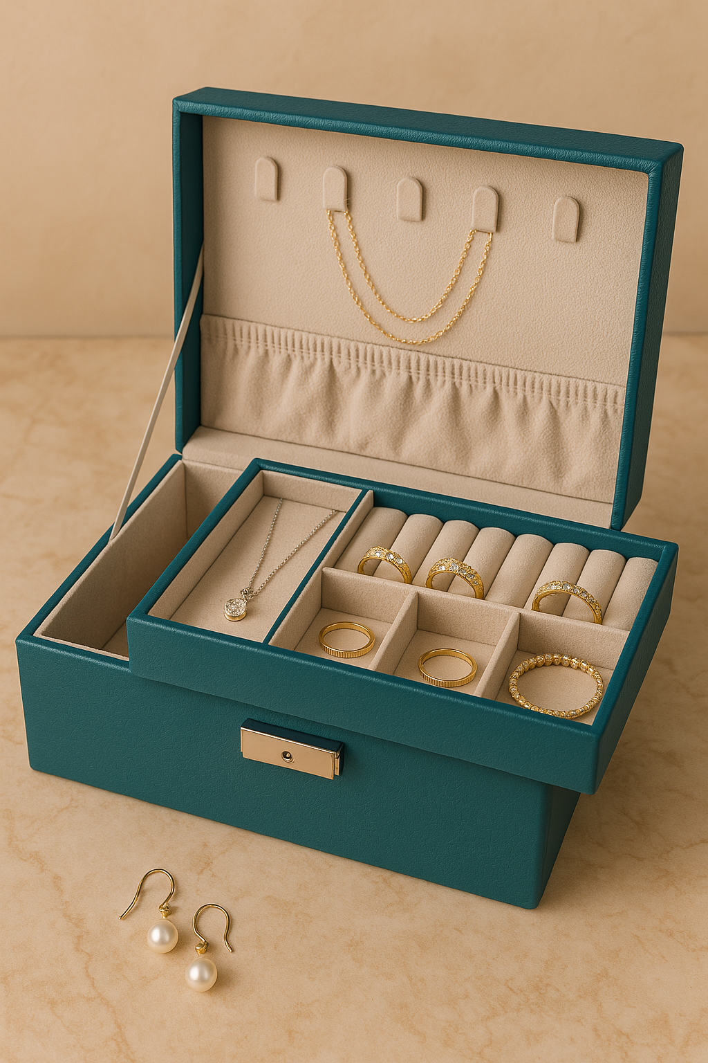 Two Layer Jewelry Storage Box