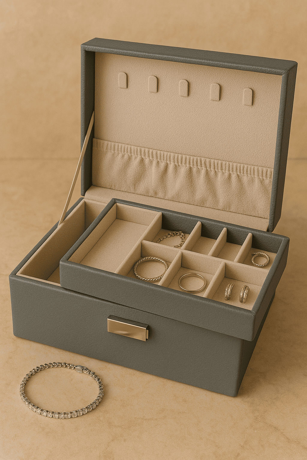 Two Layer Jewelry Storage Box