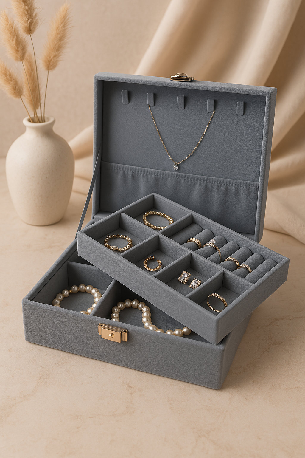 Two Layer Jewelry Storage Box