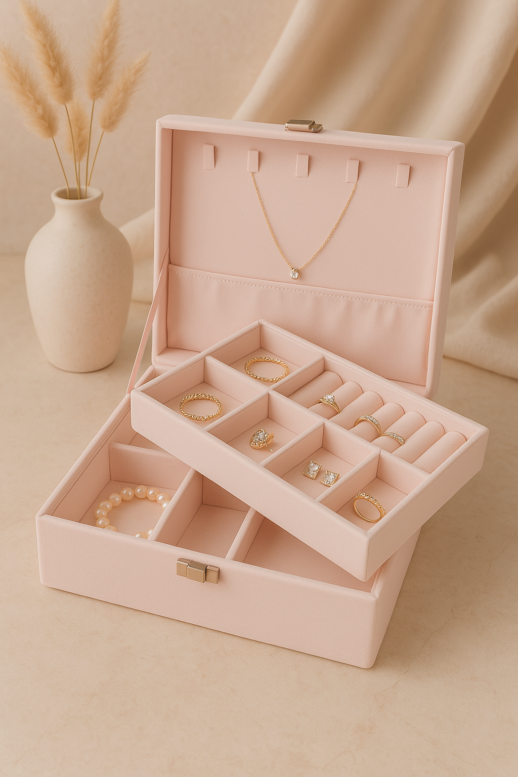 Two Layer Jewelry Storage Box