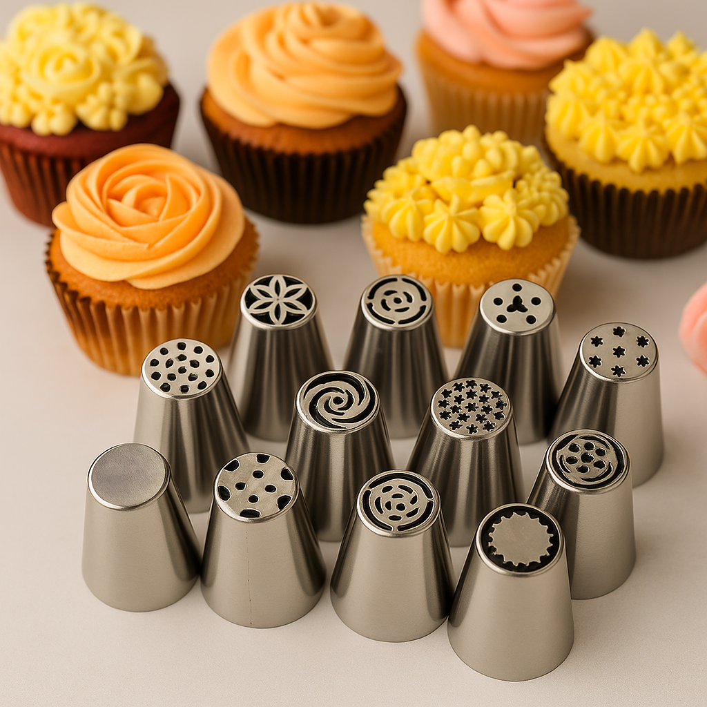 10pc/set Cake Mold Tips Steel Stainless Russian Icing Piping Nozzle Tools