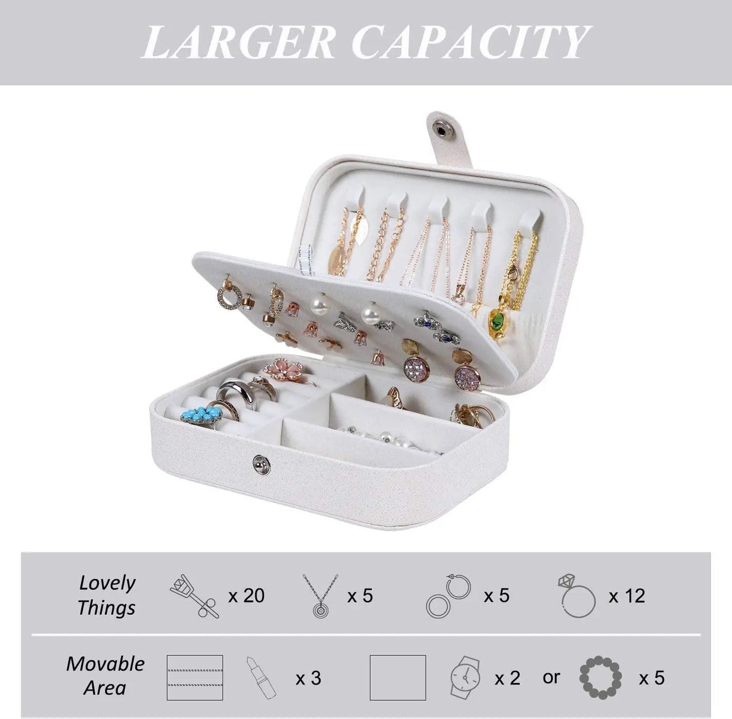 Doubled Layer Travel Jewelry Organizer - Deliverrpk