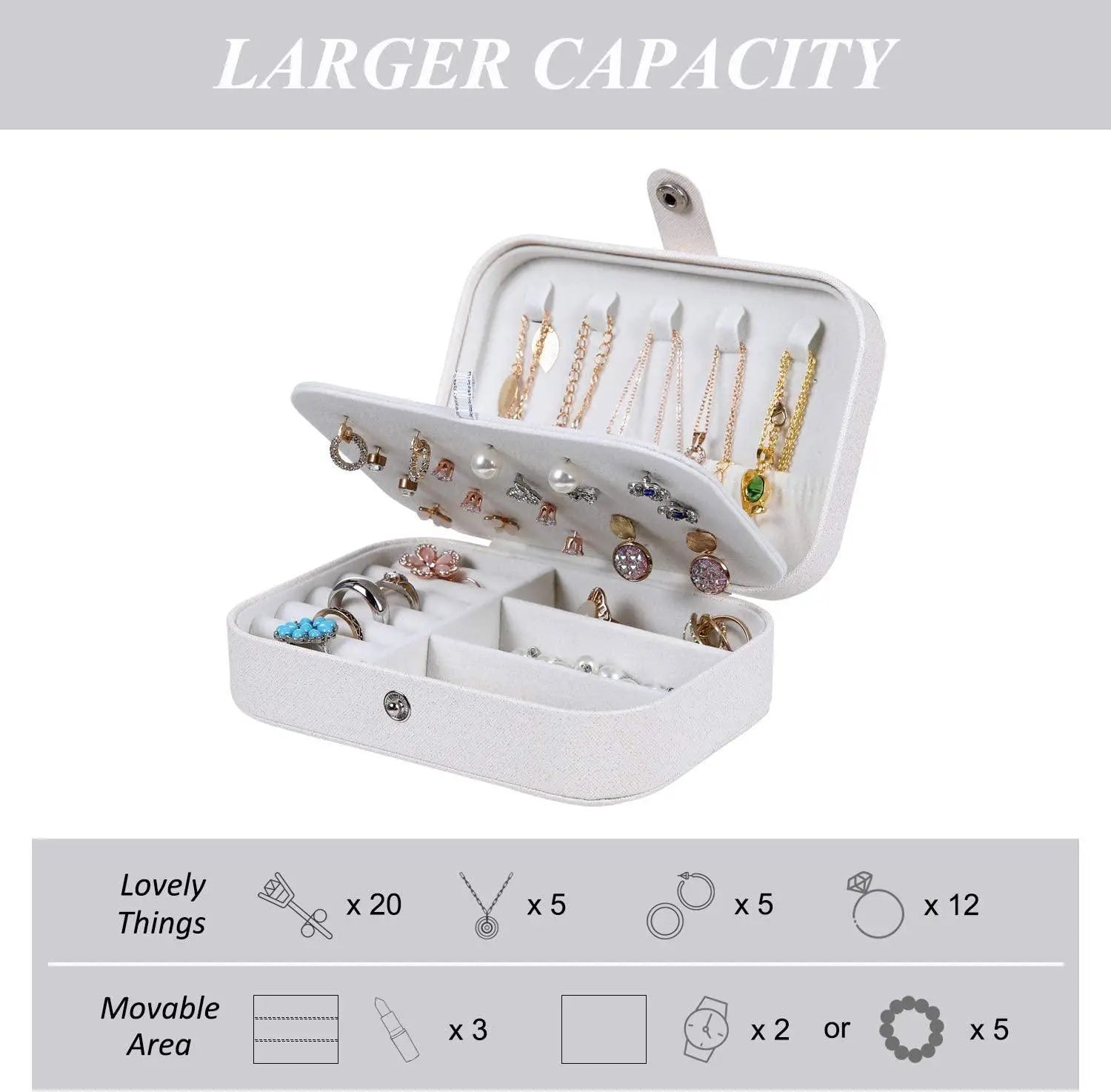 Doubled Layer Travel Jewelry Organizer - Deliverrpk