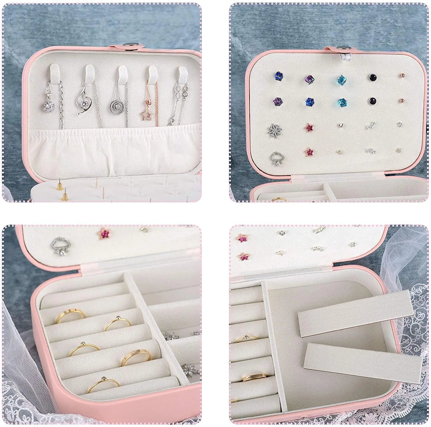 Doubled Layer Travel Jewelry Organizer - Deliverrpk