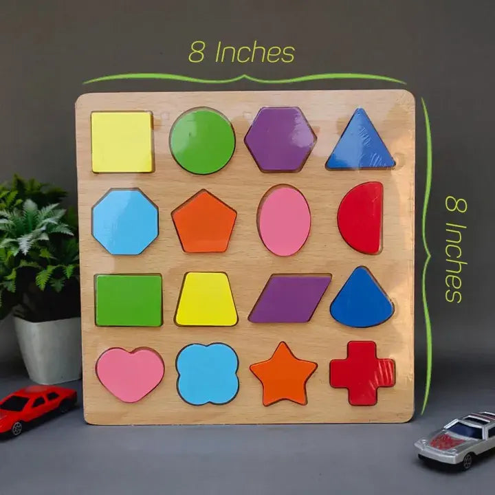 Early Educational wooden Colorful 3D Numbers Shapes and Alphabets Toynix