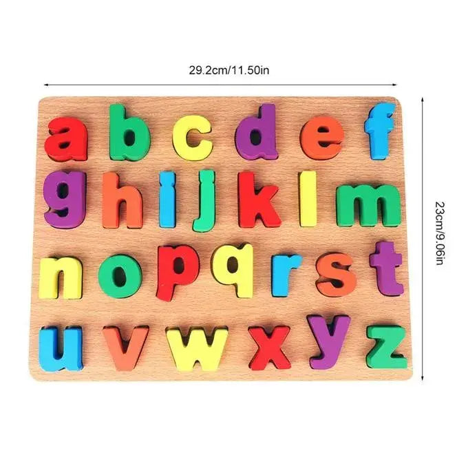 Early Educational wooden Colorful 3D Numbers Shapes and Alphabets Toynix