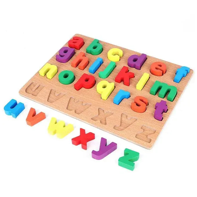 Early Educational wooden Colorful 3D Numbers Shapes and Alphabets Toynix