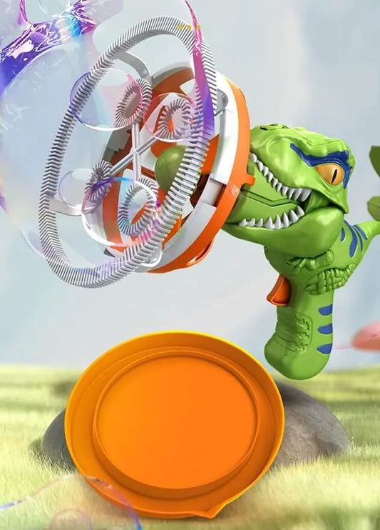 Electric Dinosaur Bubble Maker Gun toy for Kids