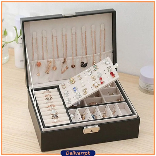 Jewelry Organizer Box 2 Layers (HQ) - Deliverrpk