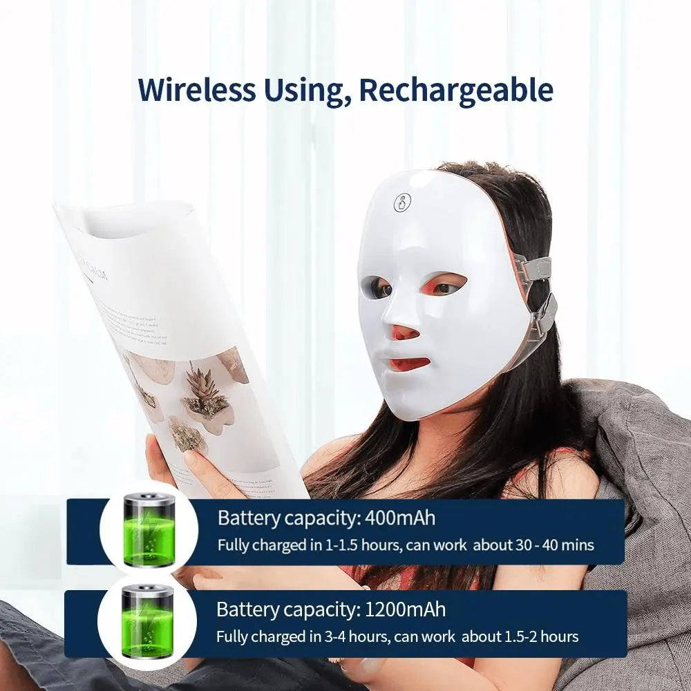 LED Facial Mask Light Therapy - Deliverrpk