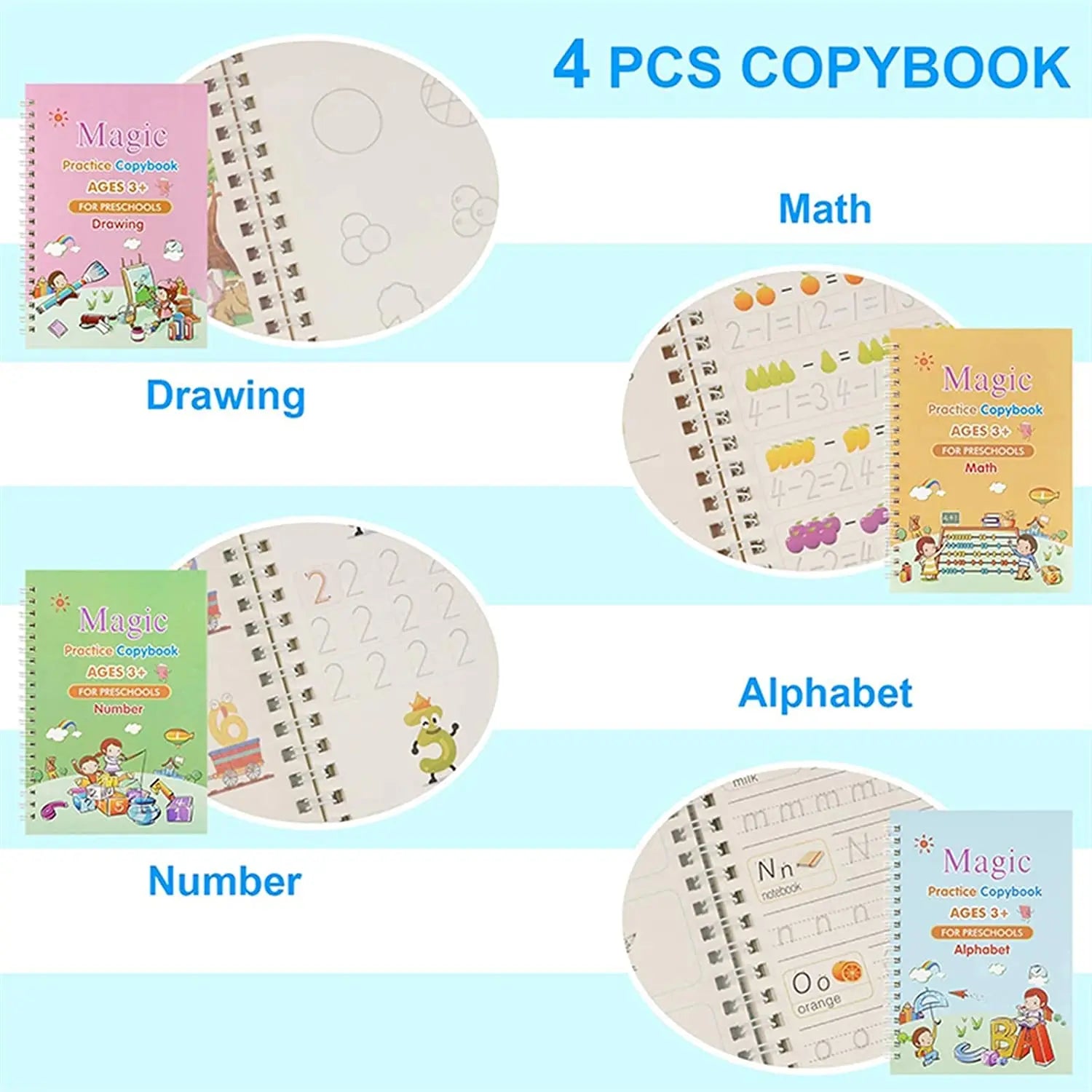 Magic Practice Copybook (Set Of 4) - Deliverrpk