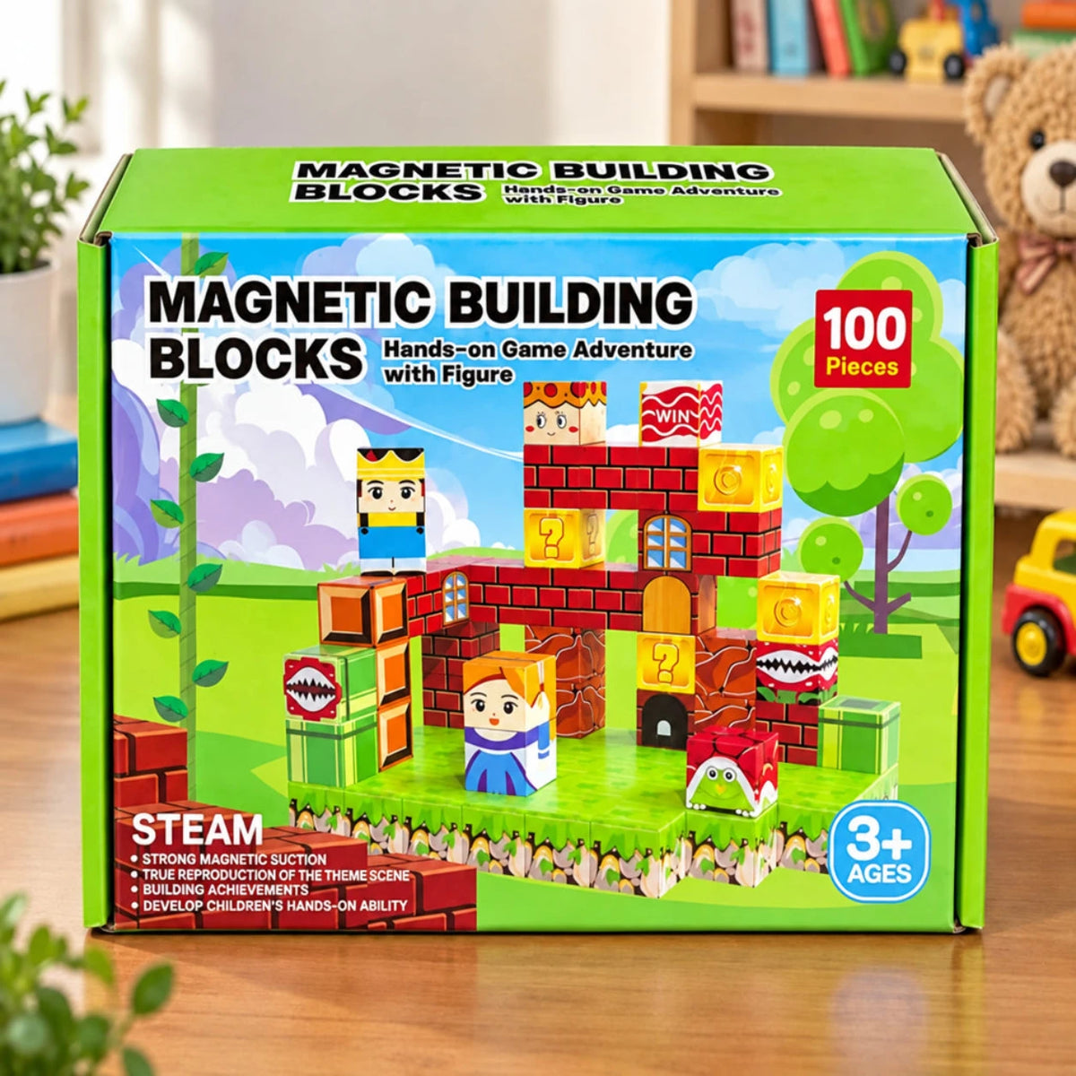 Minecraft Magnetic Building Blocks 100 Pcs for Kids