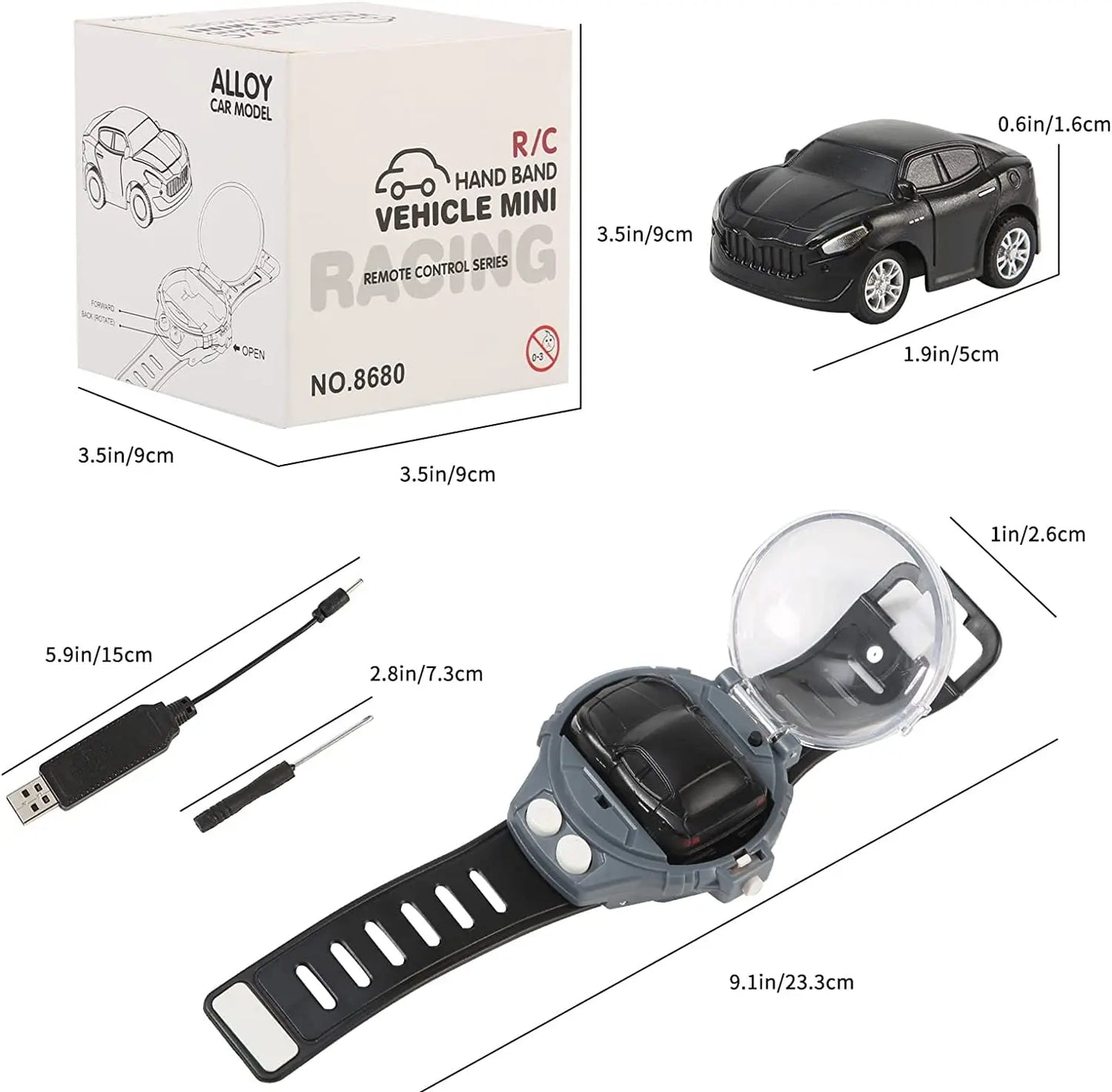 Mini Remote Control Car Watch Toy - Deliverrpk