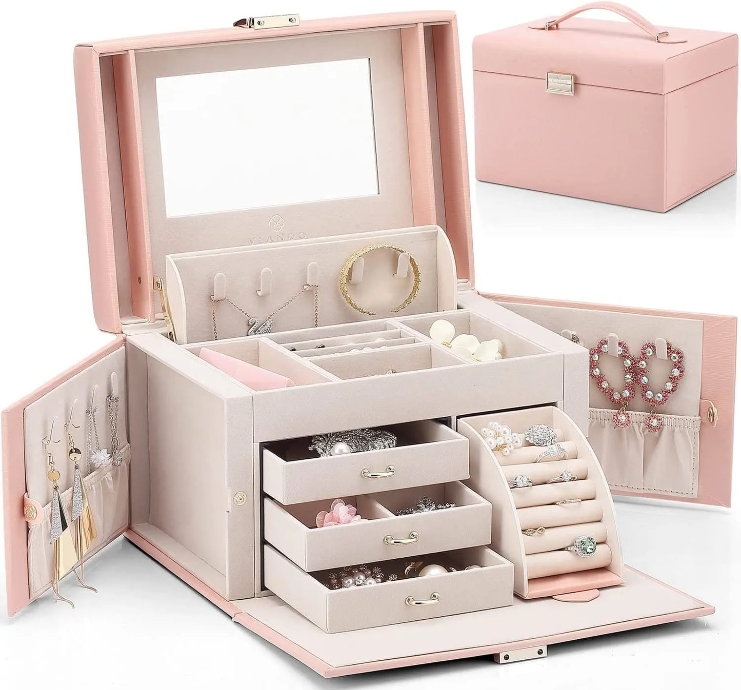 Multi Layered Jewellery Organizer Box - Deliverrpk